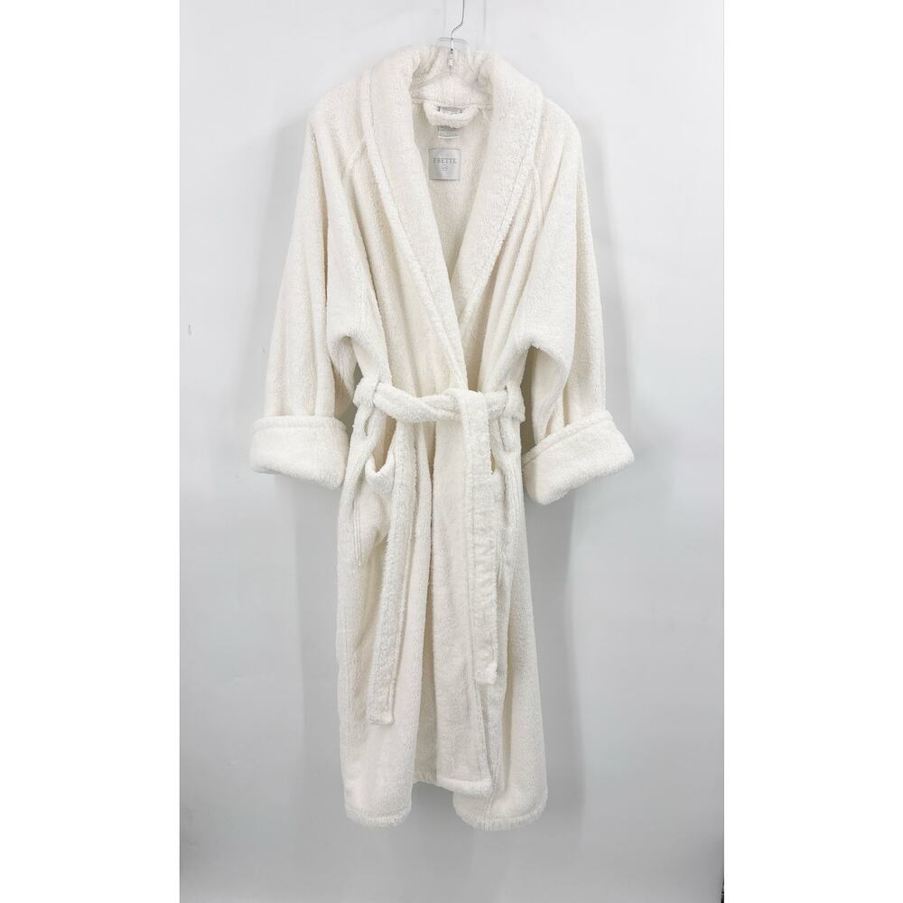 Frette Off White Turkish Cotton Plush Terrycloth Luxury Spa Bath Robe L XL